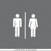 WC2 Unisex Tuvalet Simgesi Etiketi