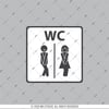 WC22 Unisex Tuvalet Simgesi Etiketi