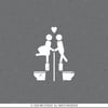 WC27 Detayli Kesim Unisex Tuvalet Simgesi Etiketi