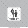 WC29 Unisex Tuvalet Simgesi Etiketi
