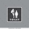 WC29 Unisex Tuvalet Simgesi Etiketi