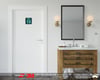 WC30 Yesil Neon Efektli Unisex Tuvalet Simgesi Etiketi
