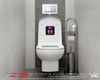 WC35 Mor Neon Efektli Unisex Tuvalet Simgesi Etiketi