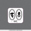 WC6 Bay Bayan Tuvalet Simgesi Sade Tasarim