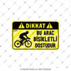 WRN50 Bu Arac Bisikletli Dostudur Etiketi - Sari