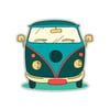 WWV10 Vintage Minibus Etiketi
