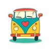 WWV11 Vintage Minibus Etiketi