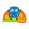 WWV2 Peace & Love Yazili Etiket