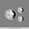 ZDC5 Reflektif Aslan Burcu 3lü Sticker Seti