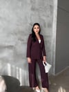 Arina Bel Detaylı Takım Mürdüm