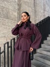 etekli fermuarlı ikili takım mürdüm