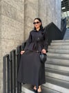etekli fermuarlı ikili takım siyah