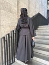 etekli fermuarlı ikili takım siyah