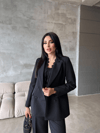 Jasmine Dantelli Ceket Siyah