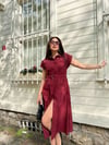 sade elbise bordo 