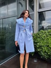 Vanessa Kürklü Kaşe Kaban Bebe Mavi