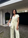 Yelek Keten Takım Sarı