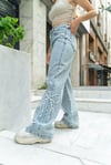 Açık Mavi Fiyonk Detay Baggy Jean