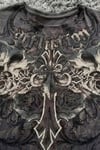 Antrasit Affliction Double Skull Cross Y2K Unisex T-Shirt