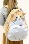 Bej Kawai Cat Sırt Çantası