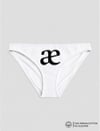 Beyaz 'AE' Baskılı Bikini Kalıp Külot