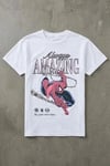 Beyaz Always Amazing Spider Cartoon Unisex T-Shirt