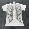 Beyaz Angel Wings Kısa Kollu Crop