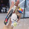 Beyaz Anime Fantasy Magic Pochacco Silikon Anahtarlık