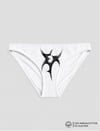 Beyaz Harujuku Baskılı Bikini Kalıp Külot