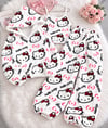Beyaz Hello Kitty Cloudy 3'lü Peluş Sweatli Takım