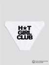 Beyaz Hot Girl Club Baskılı Bikini Kalıp Külot