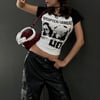 Beyaz Rapcopter - I Am Bad Raglan Kısa Kollu Crop