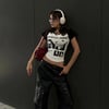 Beyaz Rapcopter - I Am Bad Raglan Kısa Kollu Crop