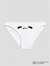 Beyaz Sweet Face Baskılı Bikini Kalıp Külot