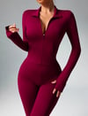 Bordo Combo Fermuarlı Tech Spor Takım
