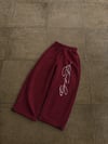 Bordo Signature Script Baggy Unisex Eşofman Altı