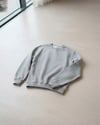 Düz Gri Melanj Orta Kalınlıkta Kumaş Oversize Unisex Uzun Kollu