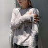Ekru Heart Punk Cyber Grunge Uzun Kollu