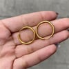 Gold Basic Şık Halka Küpe