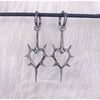 Gothic Thorny Heart Silver Küpe
