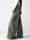 Gri Angel Wings Y2K Pembe Baggy Jean