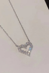Işıltılı Kalp Silver Kolye