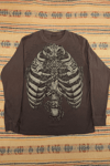 Kahverengi Anatomi Kaburga Gotik Unisex Sweatshirt