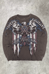 Kahverengi Xtreme Couture Eagle USA Unisex Sweatshirt