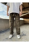 Kare Desenli Kargo Cepli Vintage Unisex Bol Paça Pijama Eşofman Altı