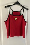 Kırmızı Ferrari F1 Siyah Askılı Crop