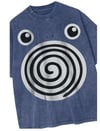 Lacivert Yıkamalı Poliwag Pokemon Unisex T-Shirt