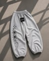 Long Flower Detaylı Baggy Unisex Eşofman Altı