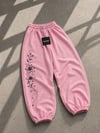 Long Flower Detaylı Baggy Unisex Eşofman Altı