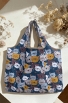 Mavi Cats Polyester Katlanabilir Bez Çanta
